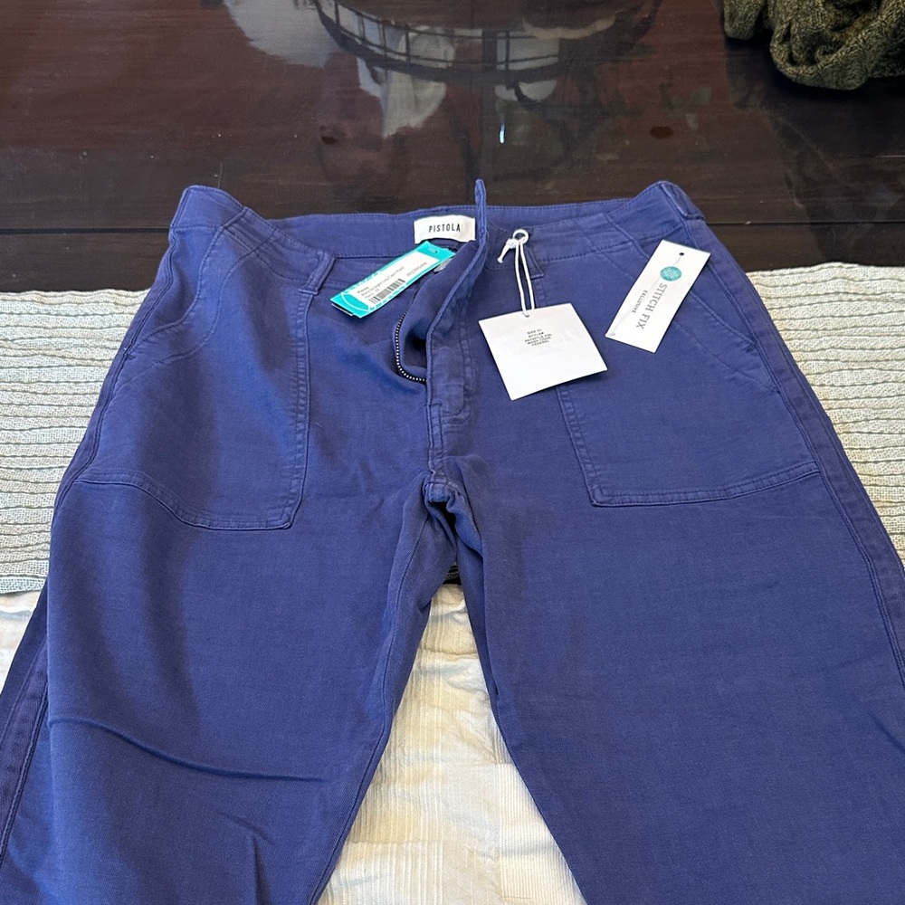 Pistola Blue Ankle Cropped Pants